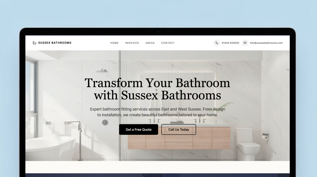 Screenshot of SussexBathrooms.com
